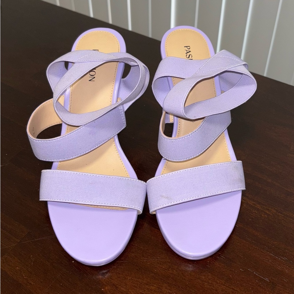 Pashion footwear Purple/ lavender  Women's Sandals Adrianna 4” stiletto